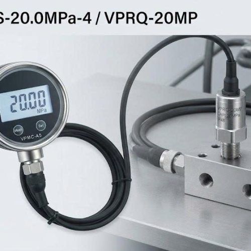 Đồng Hồ Đo Áp Suất Kỹ Thuật Số Valcom VPMC-A5-AS-20.0MPa-4 và Cảm Biến VPRQ-20MP